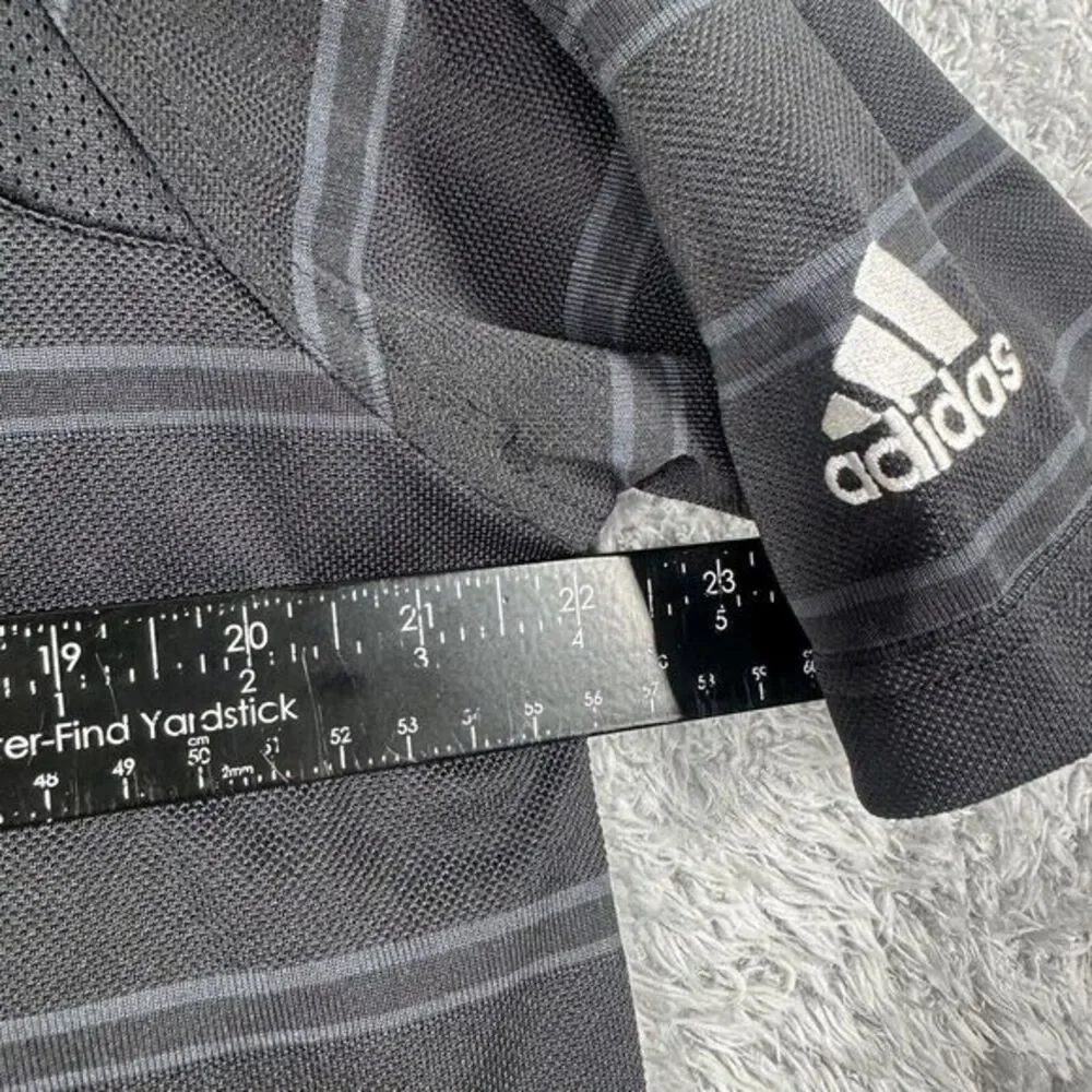 Adidas NBA All-Star Black Polo Golf‎ Collar Shirt L stipe